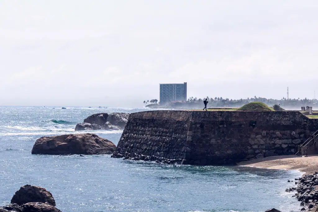 The Galle Fort ramparts and the ocean beyond
