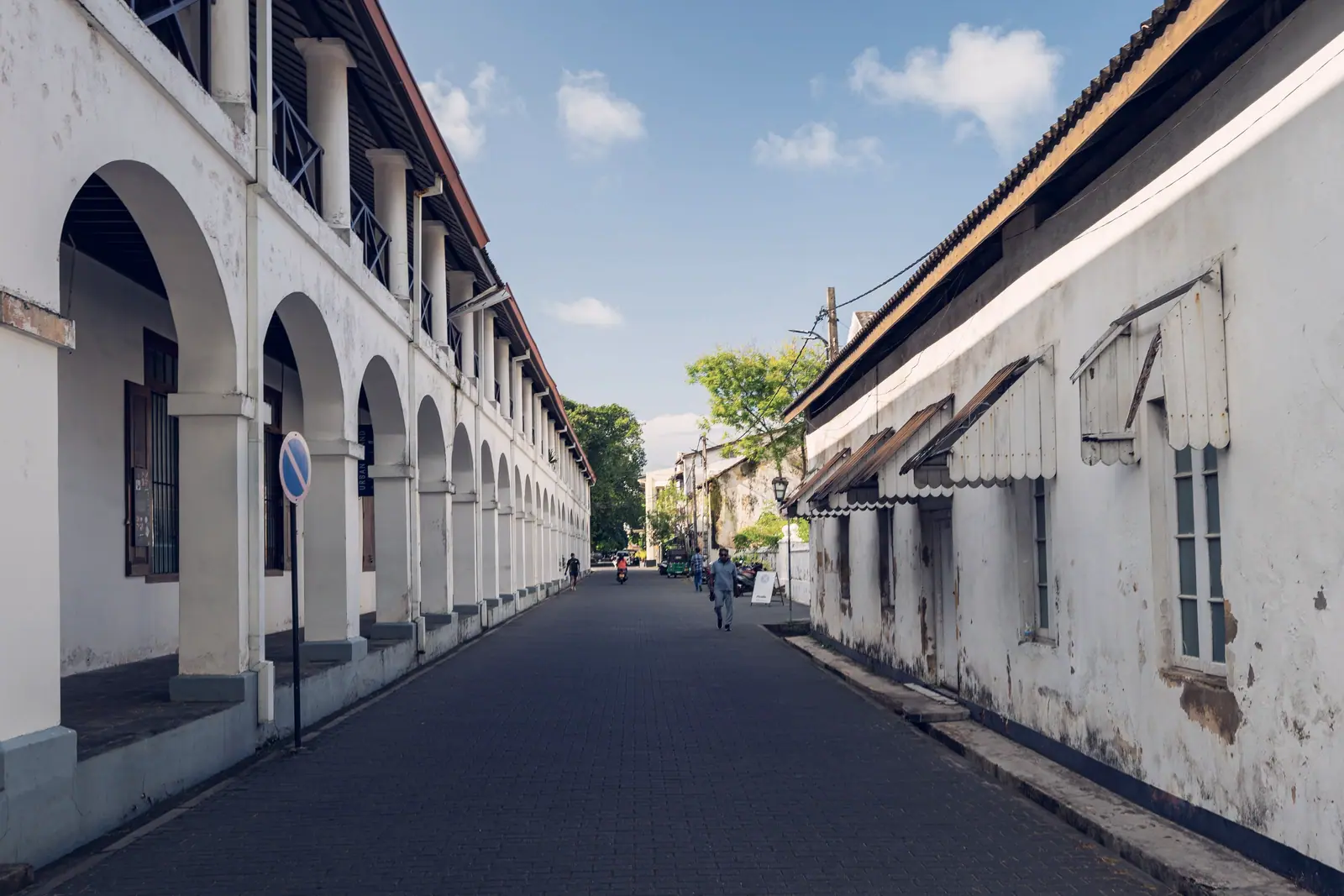 Colonnaded street inside Galle Fort